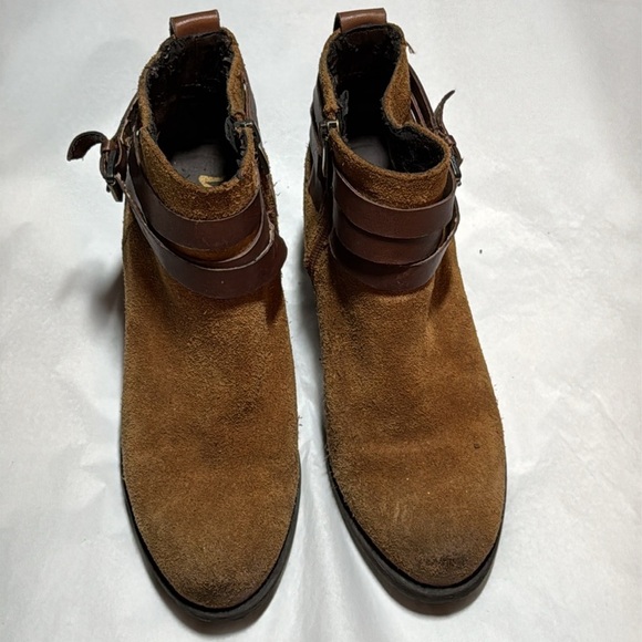 Sam Edelman Hannah brown suede ankle boots Sz 6 1/2 - Picture 5 of 12